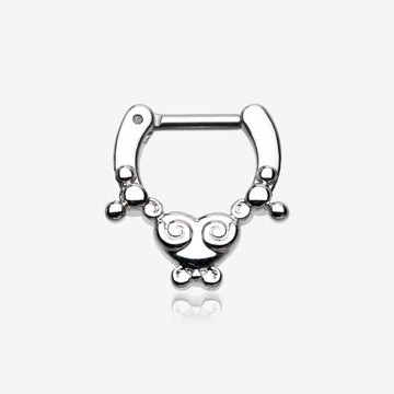 Tribal Saia Septum Clicker-Steel
